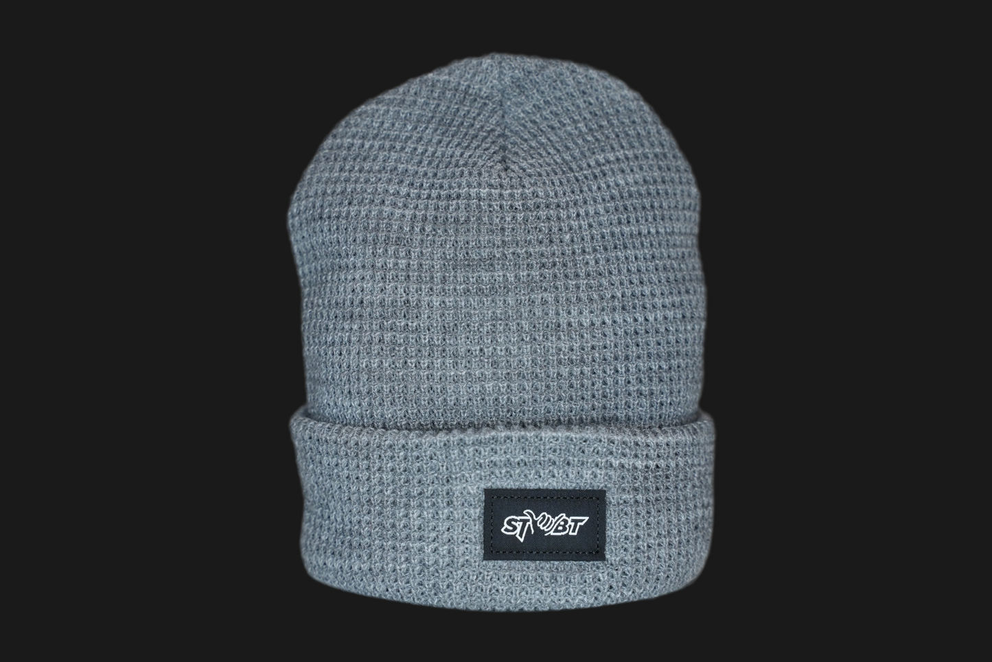 Light Grey Waffle Knit Beanie