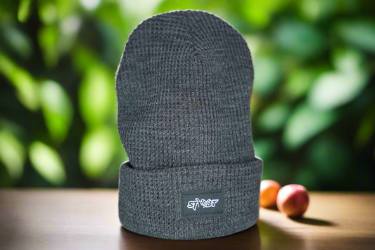 Dark Grey Waffle Knit Beanie