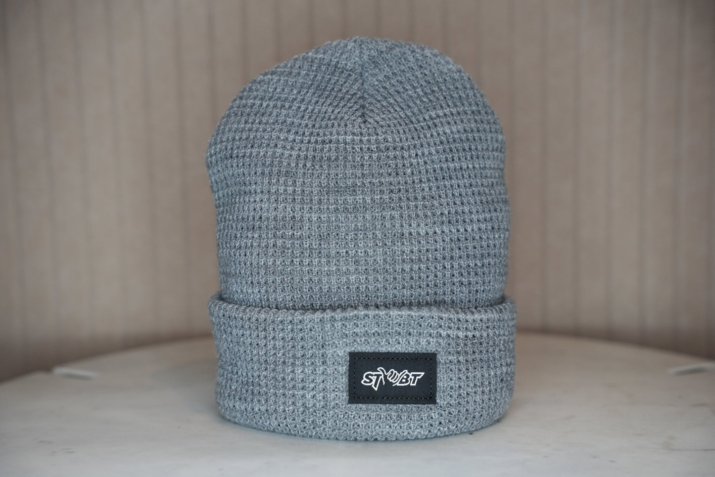 Light Grey Waffle Knit Beanie